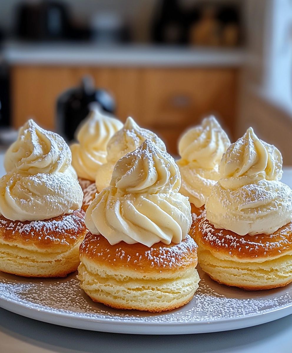 Limoncello Mascarpone Profiteroles