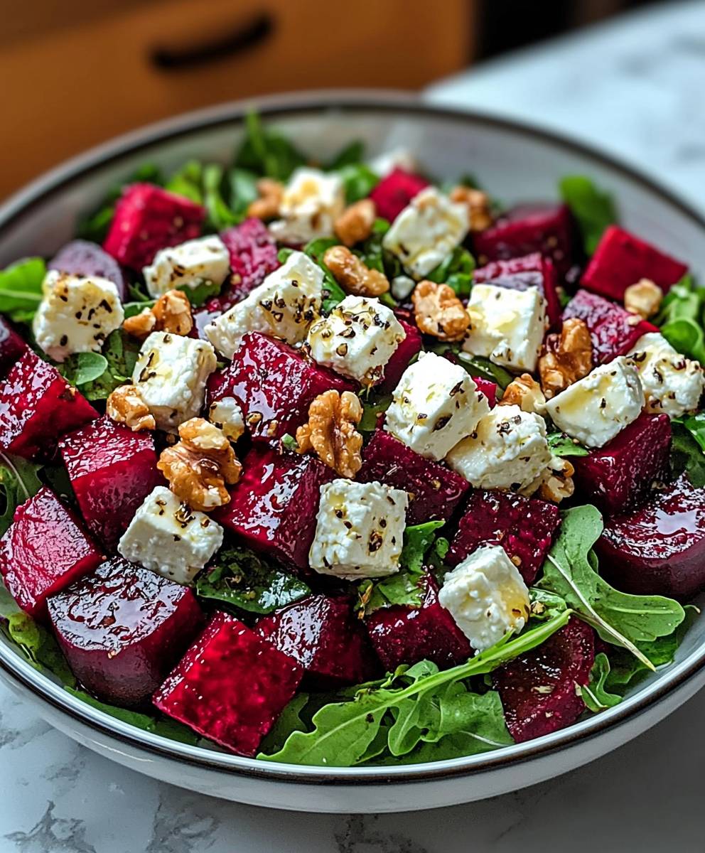 Gerösteter Rübensalat mit Feta