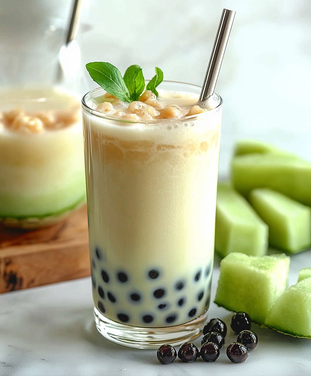 Honigmelonen Milchtee Boba