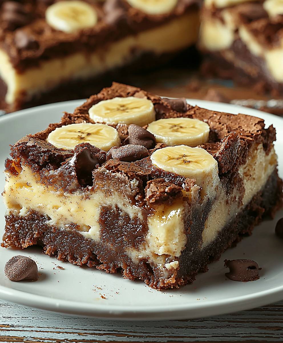 Bananenpudding Brownies backen