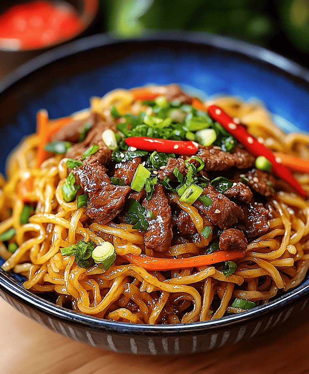 Yakisoba mit Rindfleisch