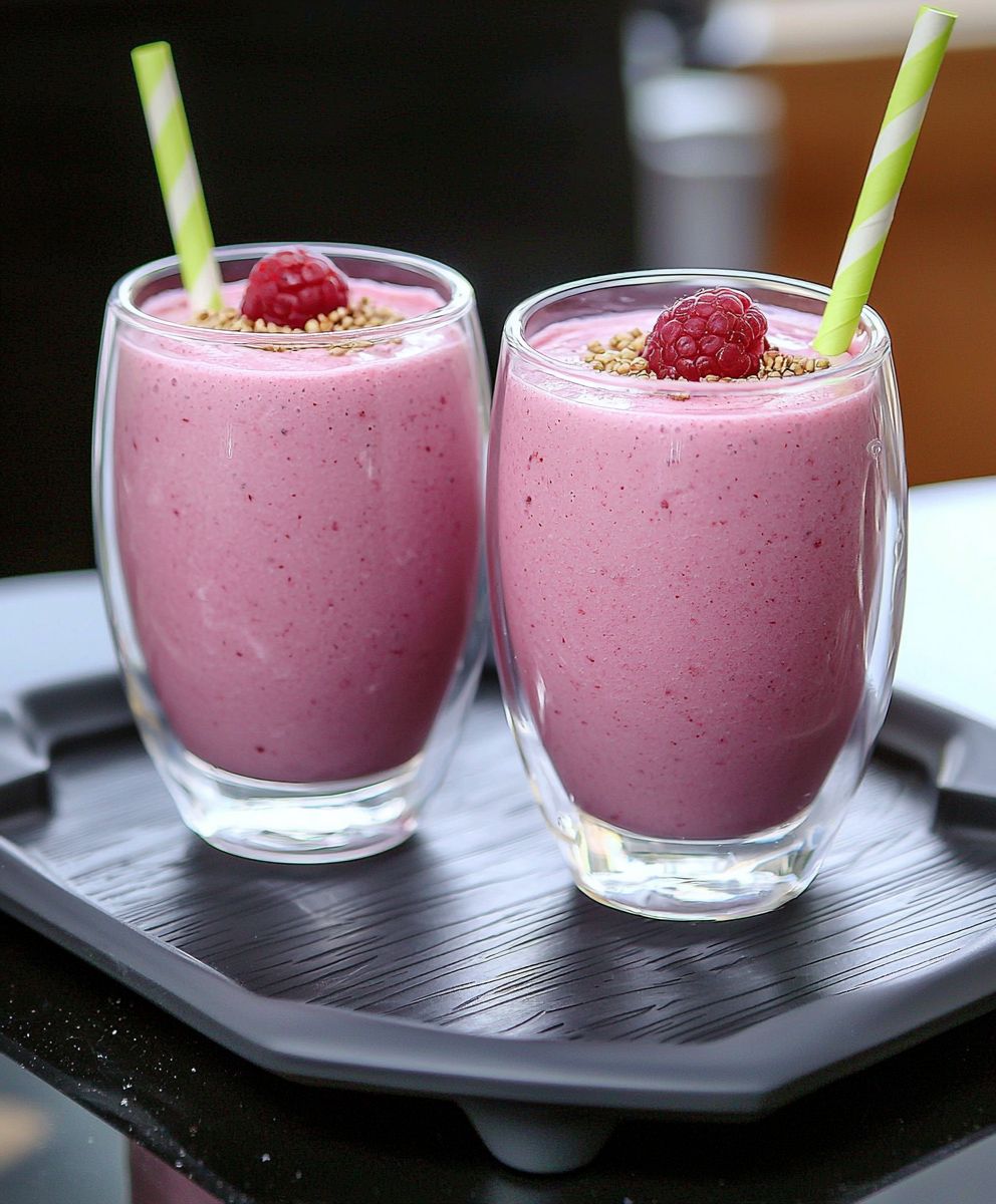 Himbeer Eiweißshake Hanfsamen