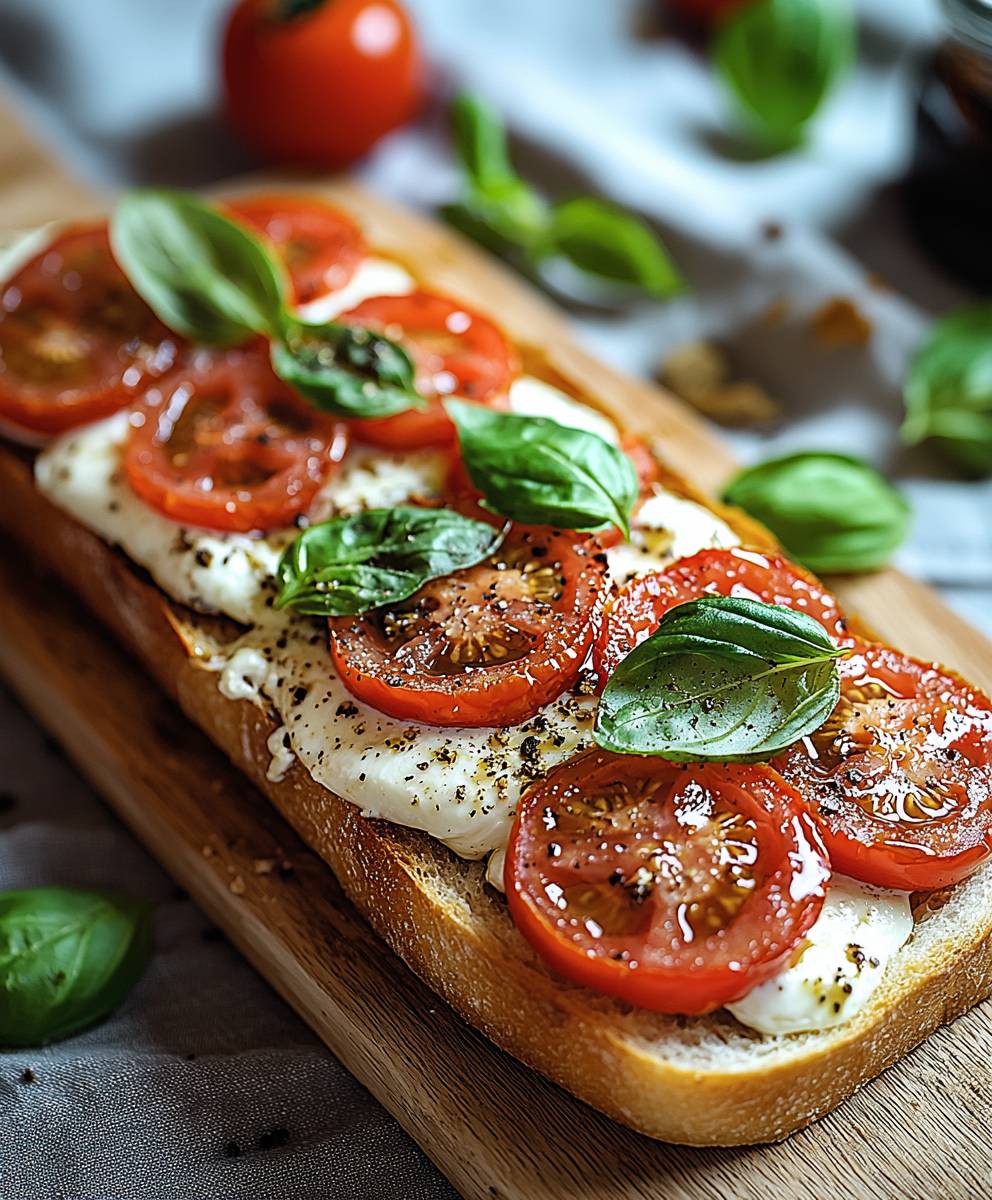 Tomaten Mozzarella Baguette schnell