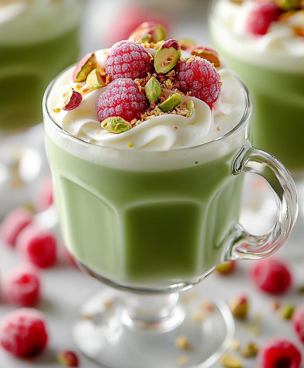 Pistazien Himbeer Matcha Latte
