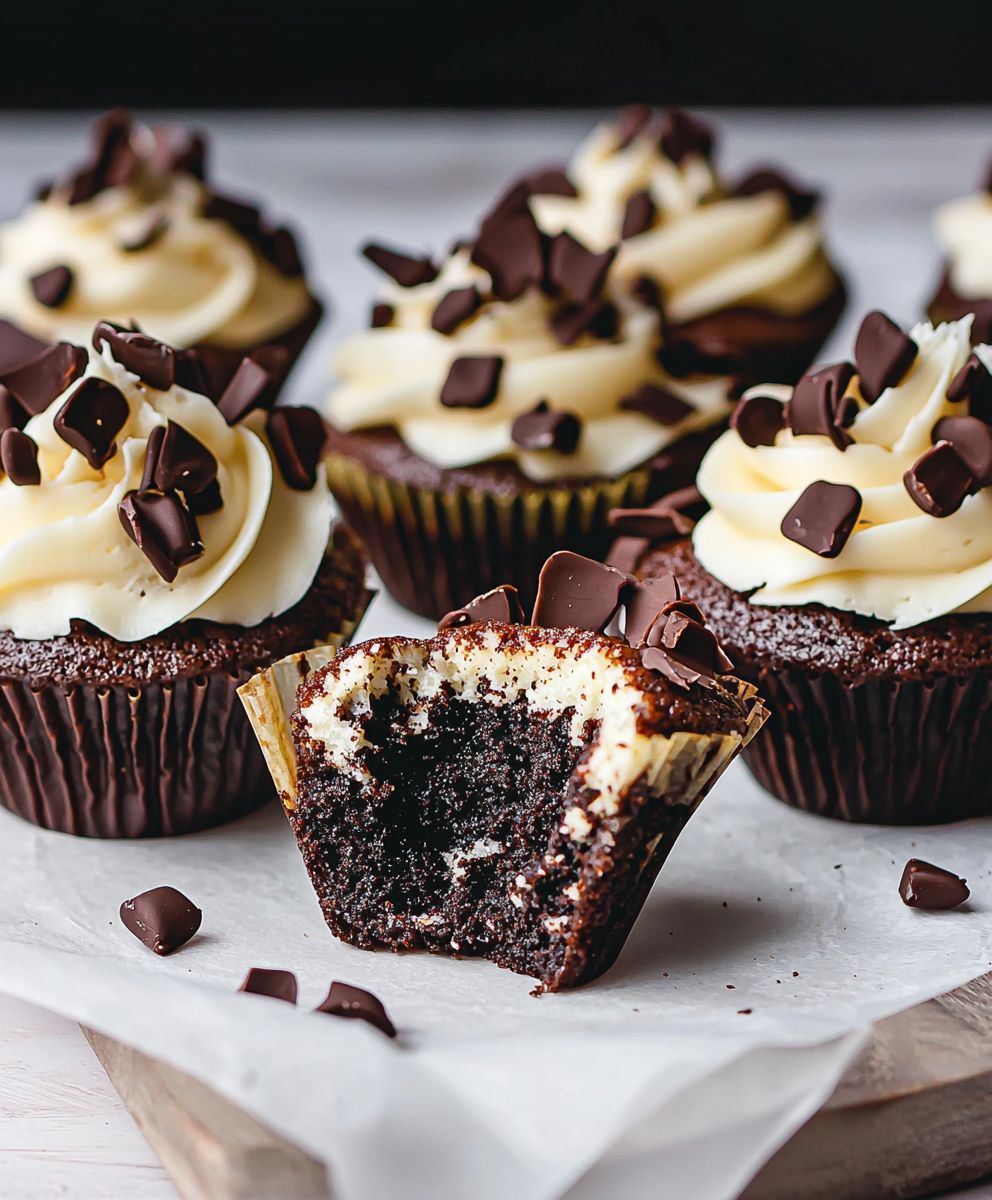 Schwarze Cupcakes