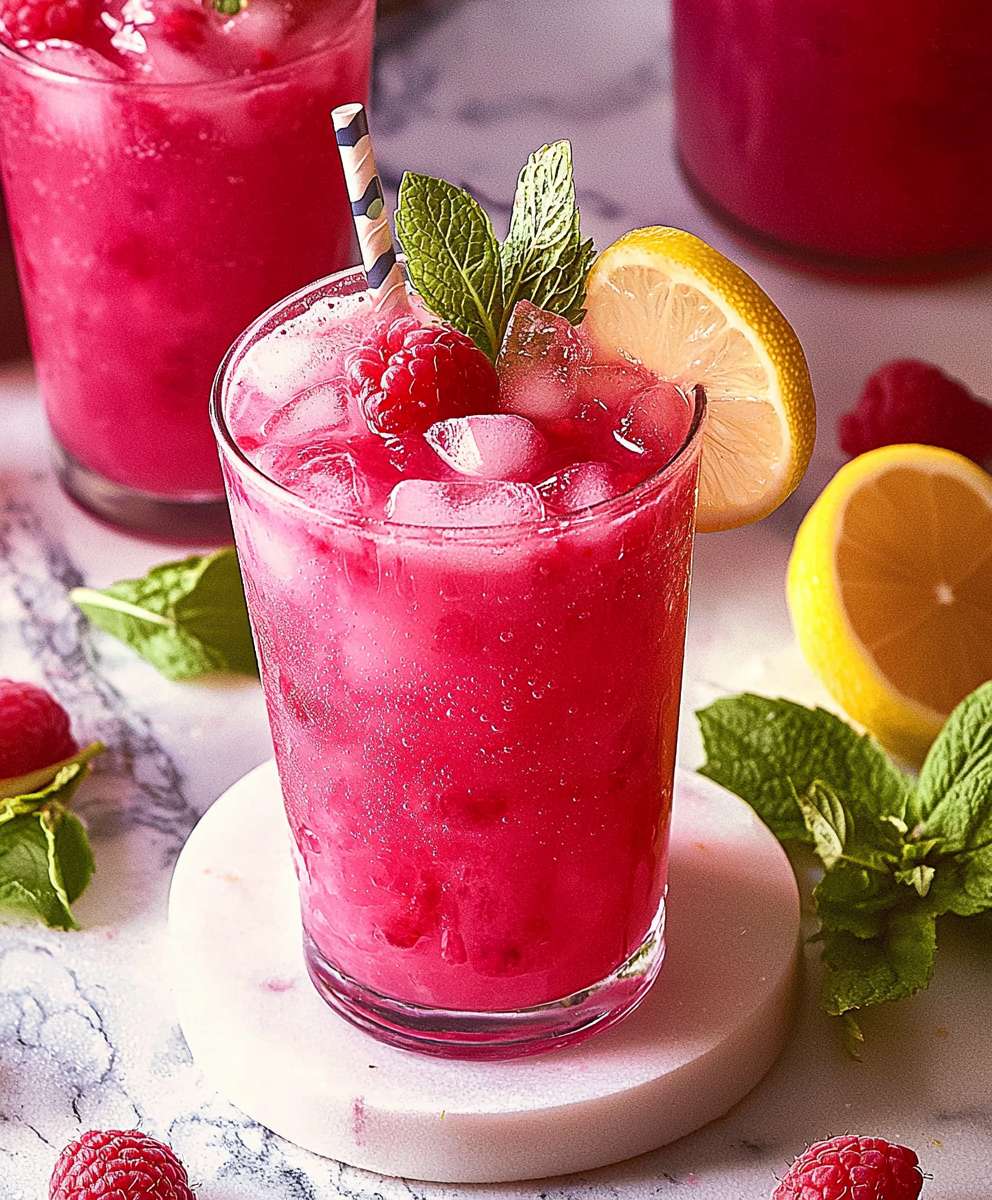 Gesunde Himbeerlimonade schnell zubereiten