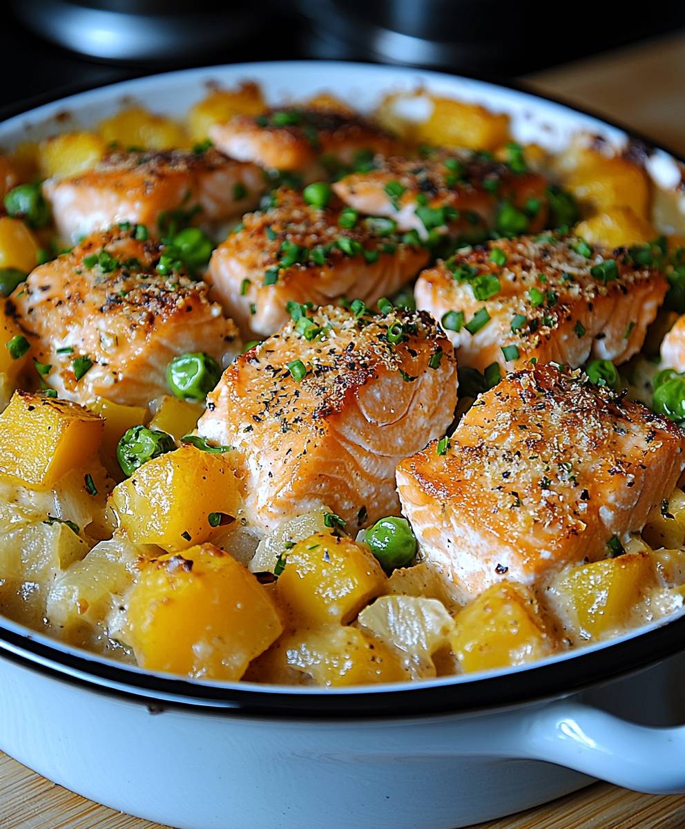 Lachs Auflauf Gemüse