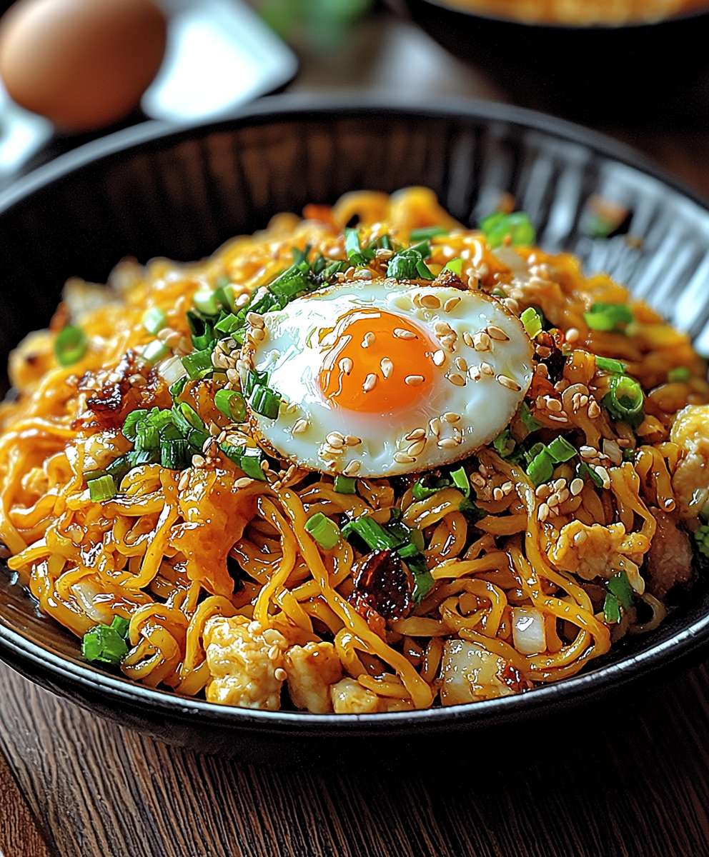 Chinesische Bratnudeln mit Ei