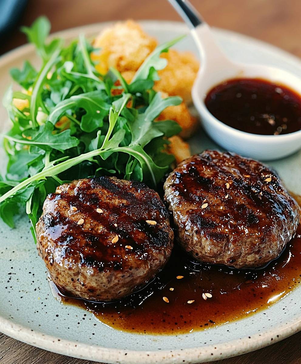 Japanisches Hamburgersteak zubereiten