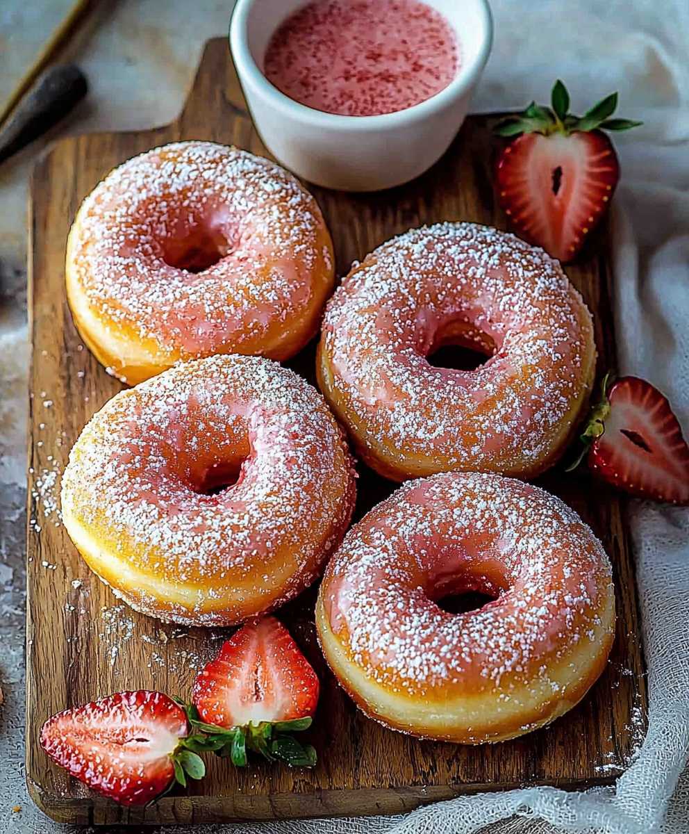 Erdbeer Donut Rollen