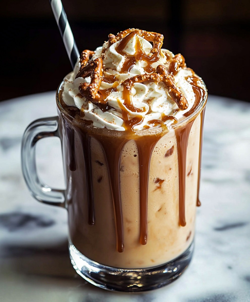 Gesalzener Karamell Brezel Frappe