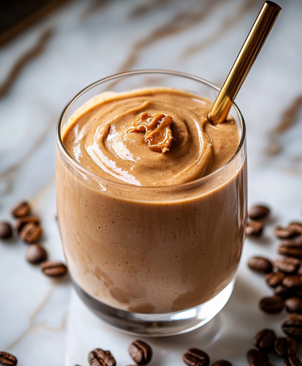 Erdnussbutter Kaffee Smoothie