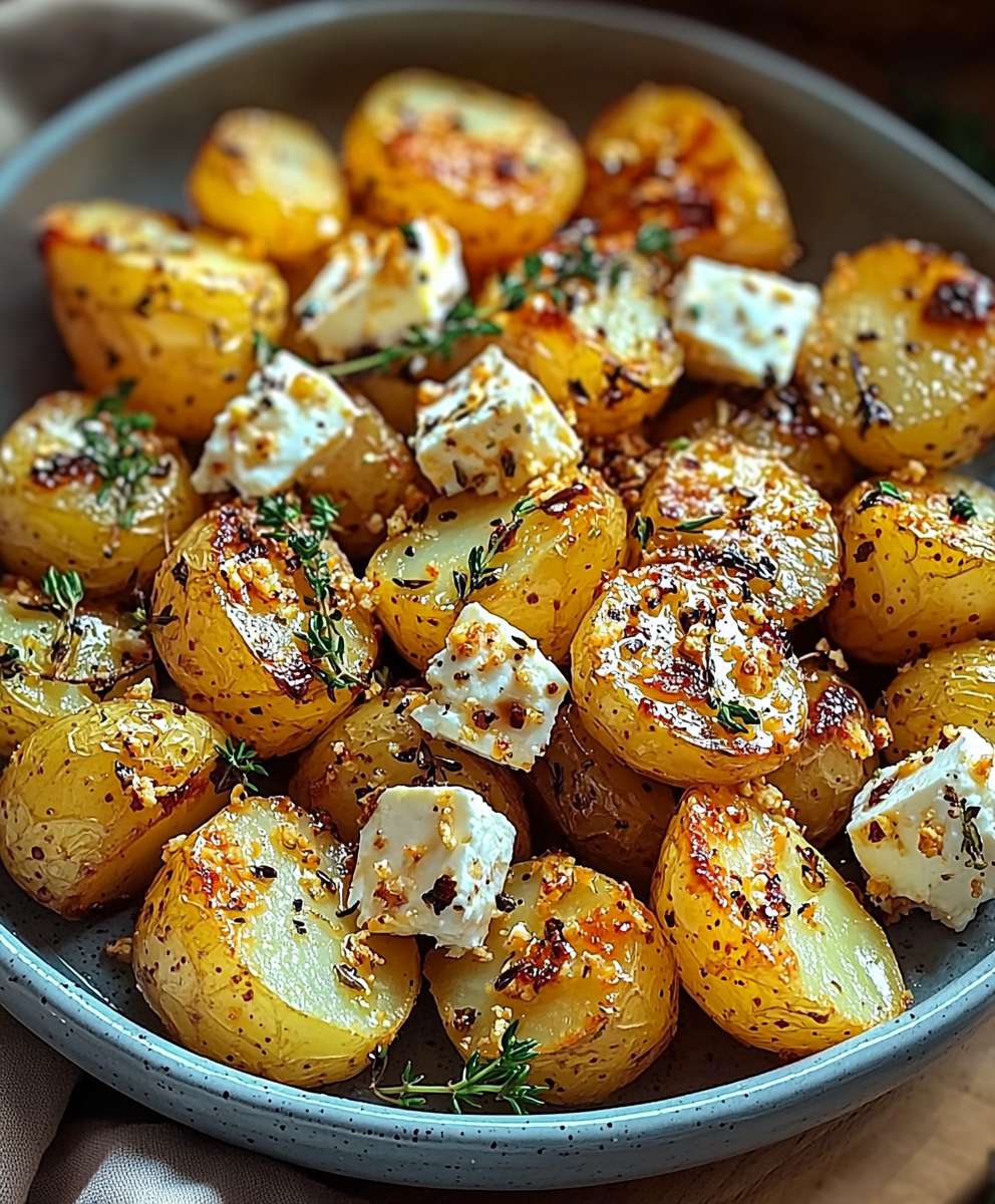 Bratkartoffeln Feta Knoblauch