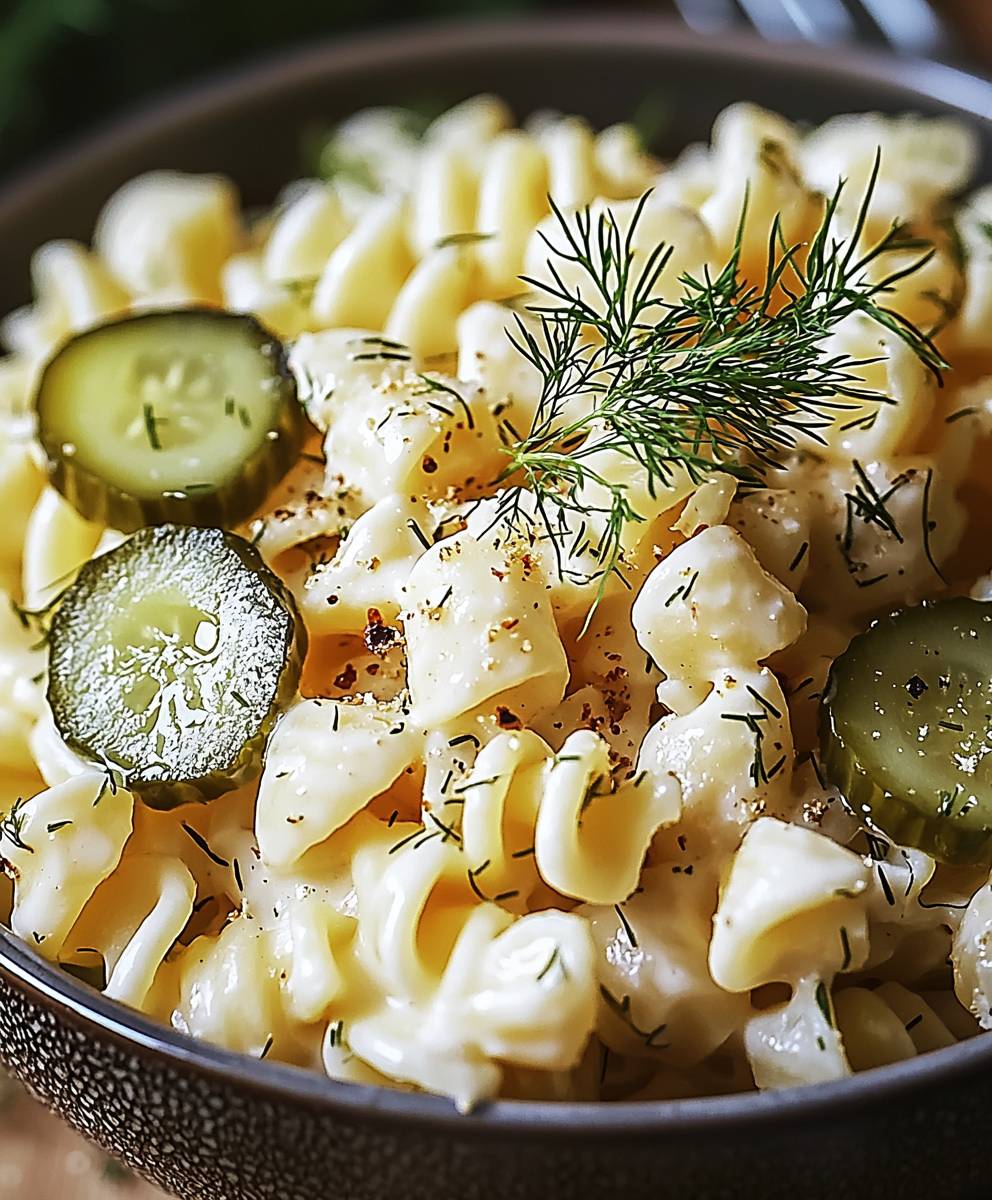 Nudelsalat mit Dillgurken