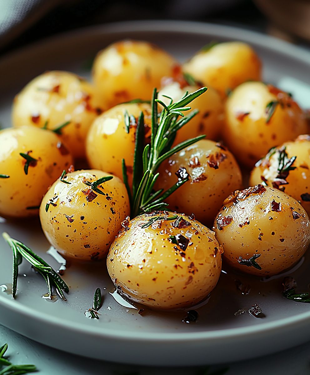 Geröstete Babykartoffeln Rosmarin Knoblauch