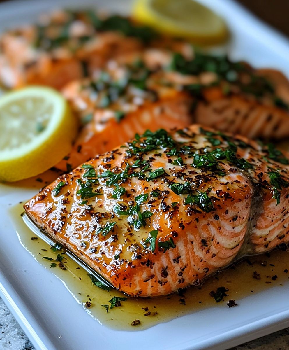 Knoblauchbutter Lachs zubereiten