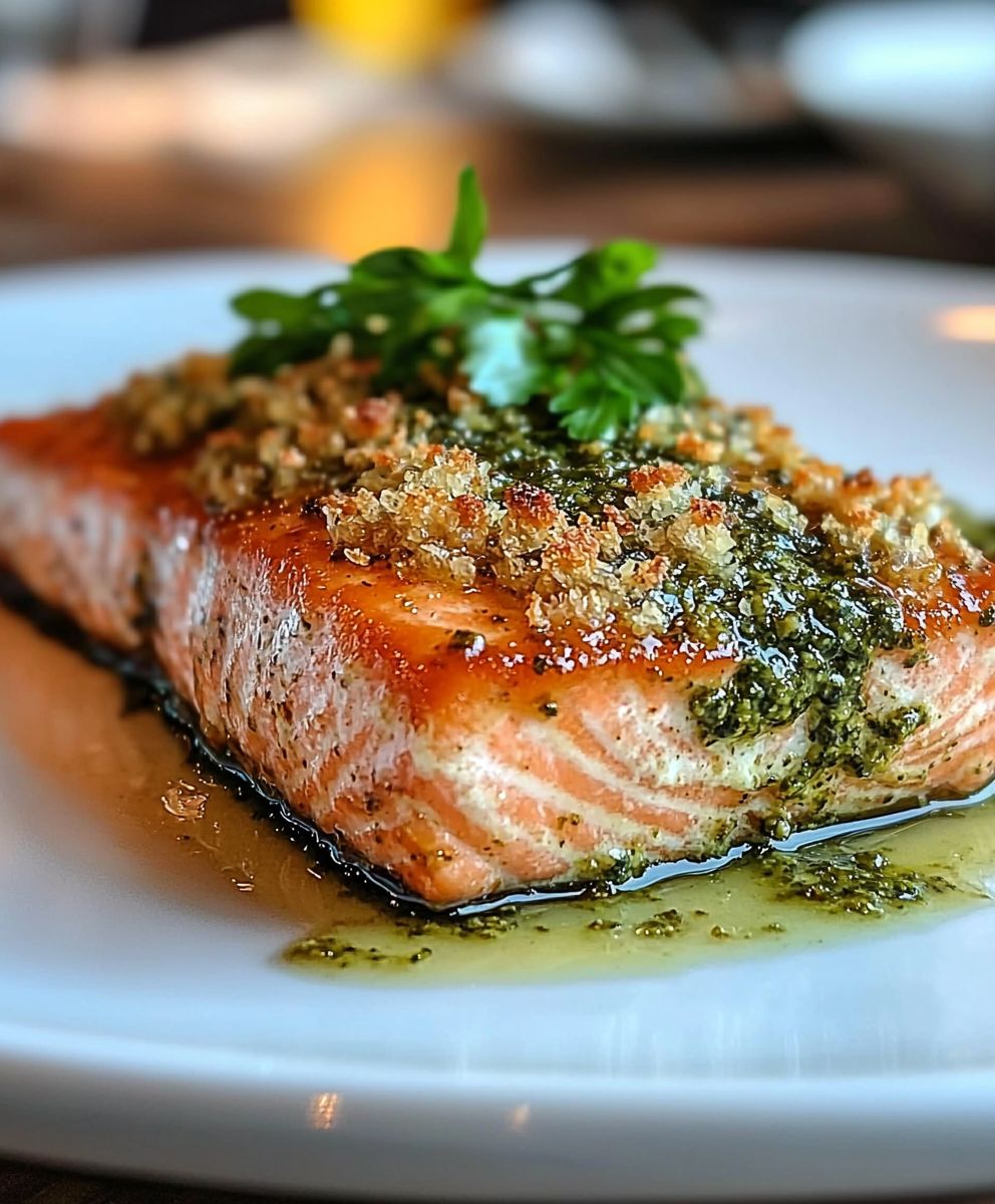 Lachs Pesto Kruste