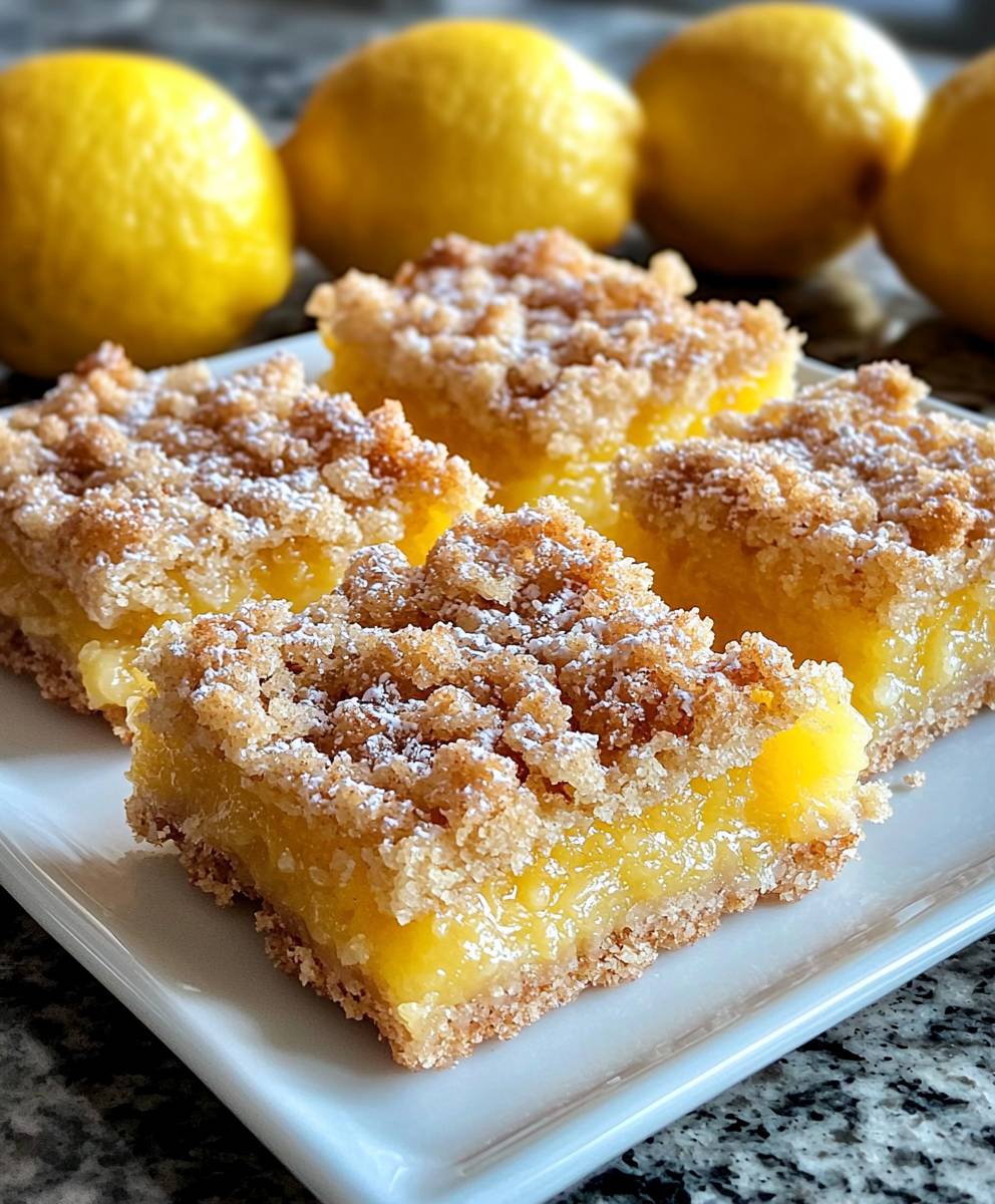 Zitronen Streusel Riegel