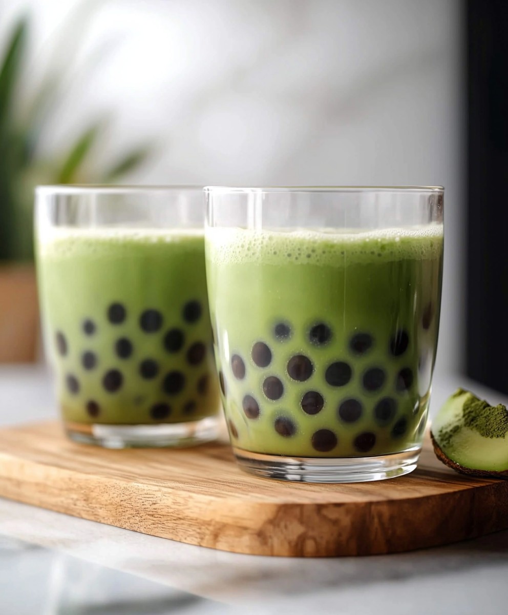 Matcha Bubble Tea einfach