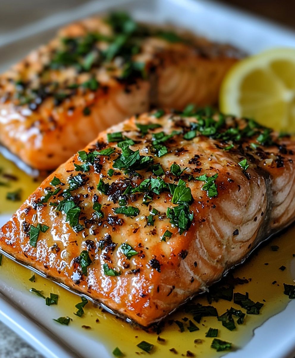 Knoblauchbutter Lachs zubereiten