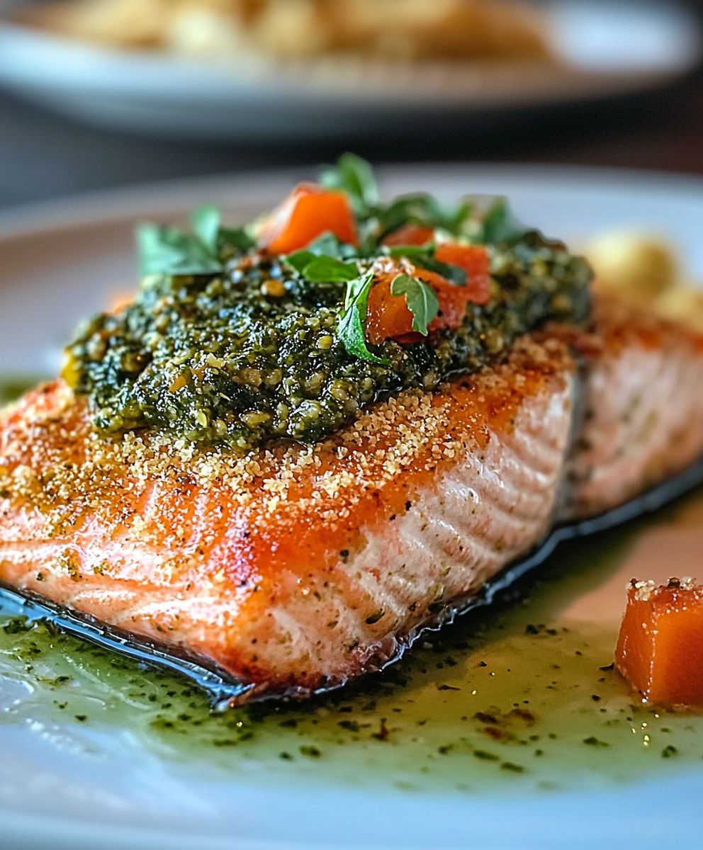 Lachs Pesto Kruste