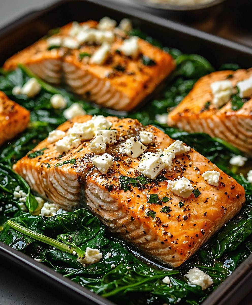 Lachs Spinat Feta