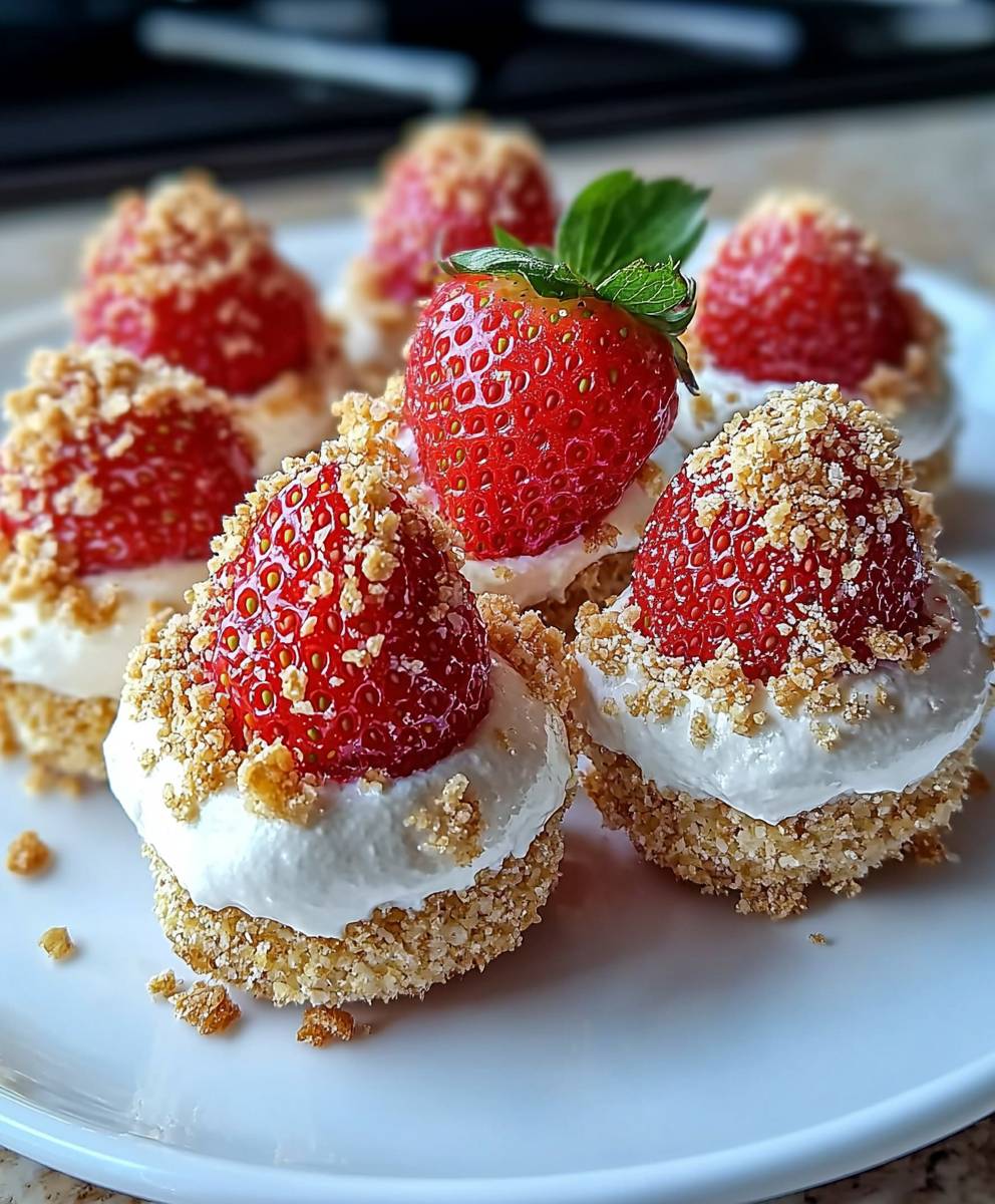 Erdbeer Käsekuchen Bites