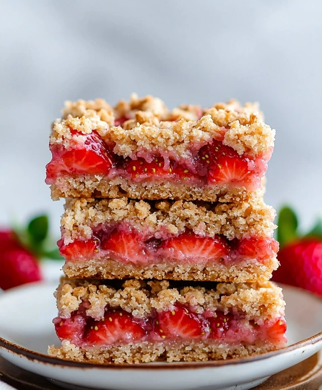 Erdbeer Crumble Riegel