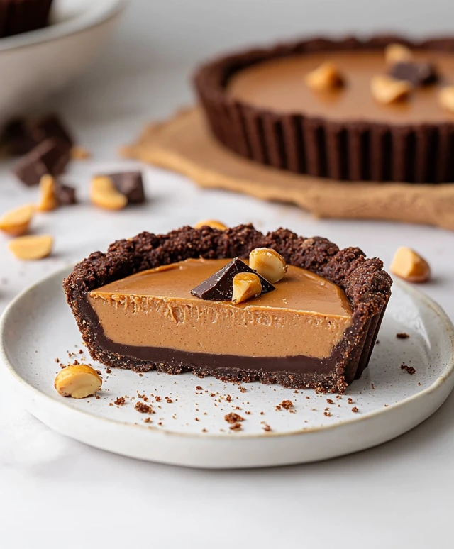 Schokoladen Erdnussbutter Tarte