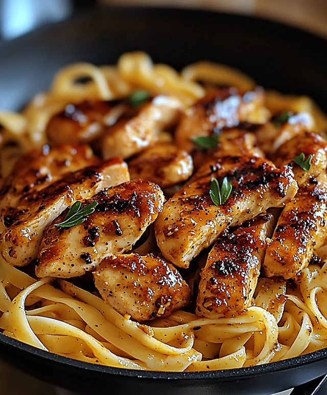 Cajun Hühnchen Linguine