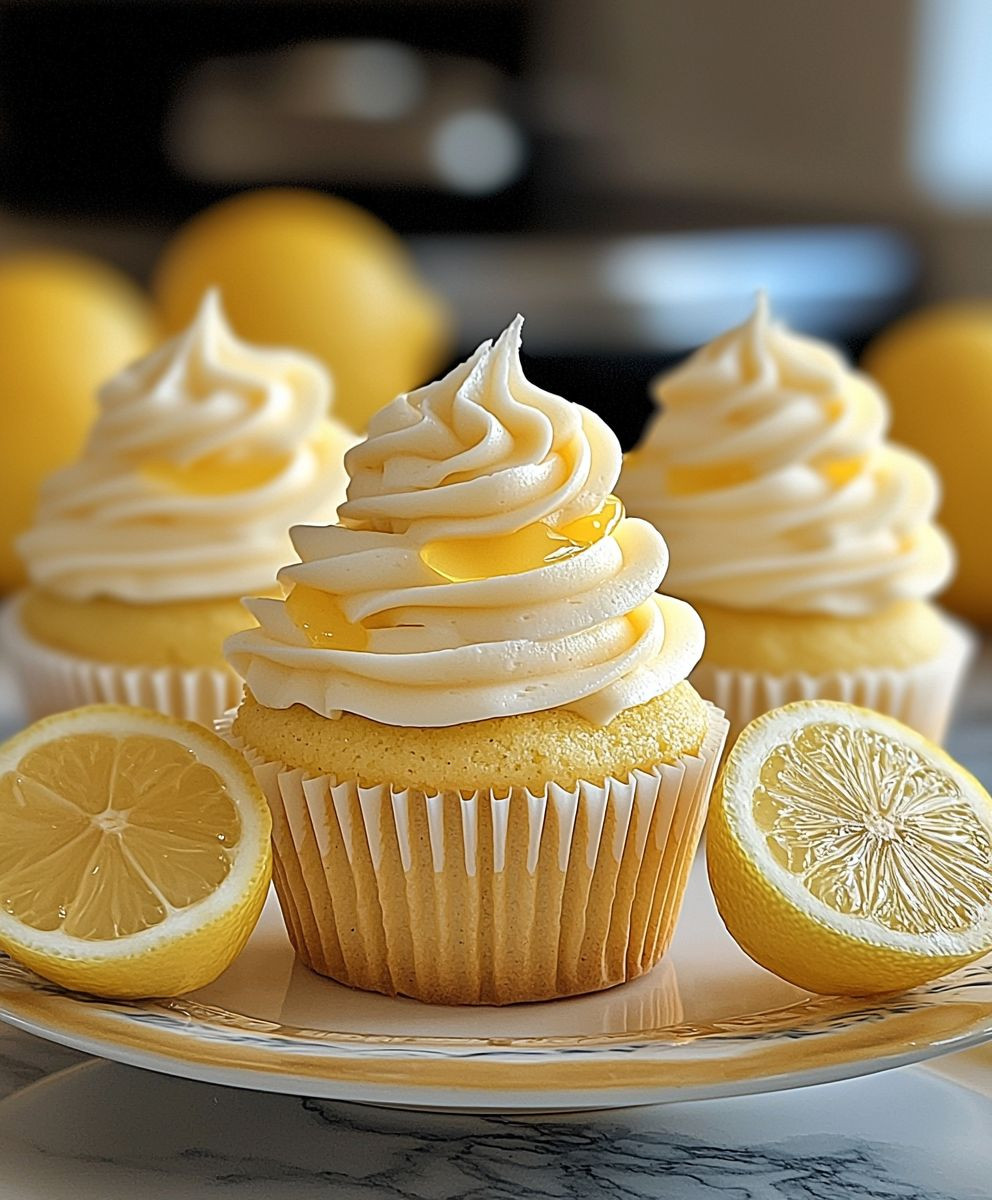 Zitronen Cupcakes mit Lemon Curd