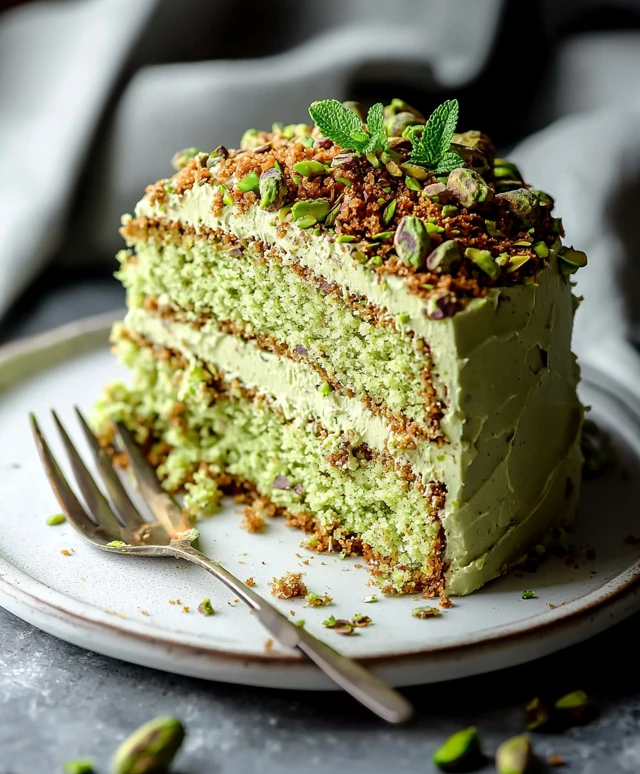 Veganer Pistazienkuchen