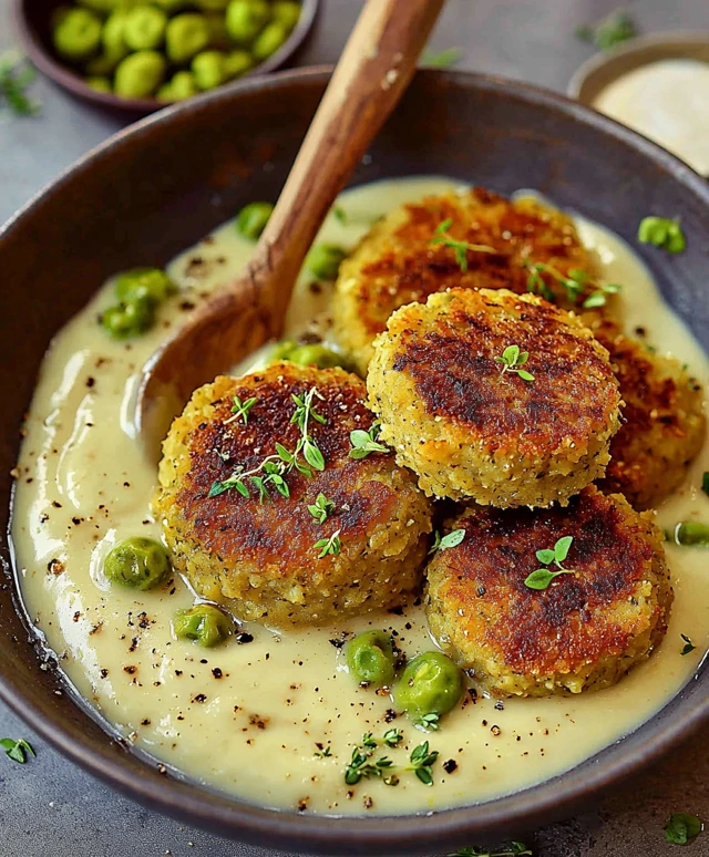 Hirsebratlinge mit Sauce