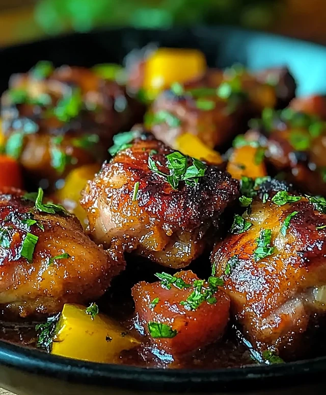 haitianisches Hähnchen Gericht