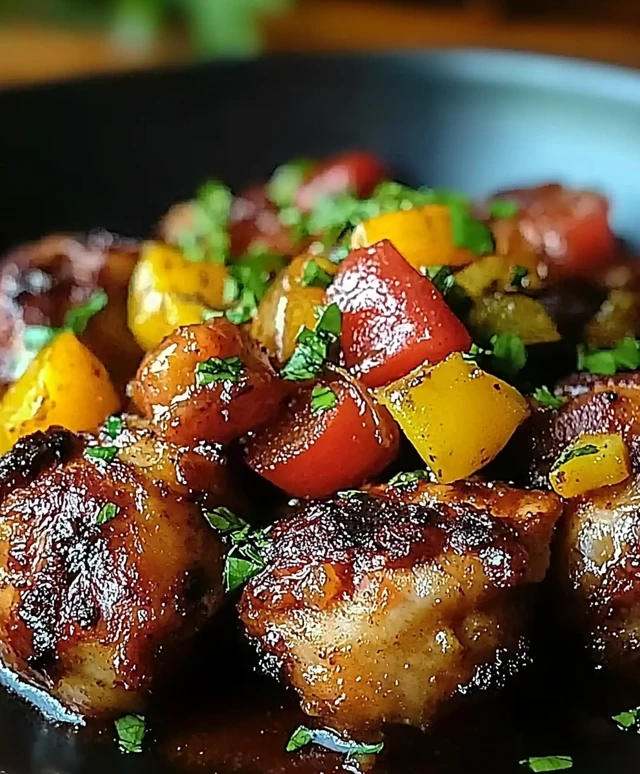 haitianisches Hähnchen Gericht
