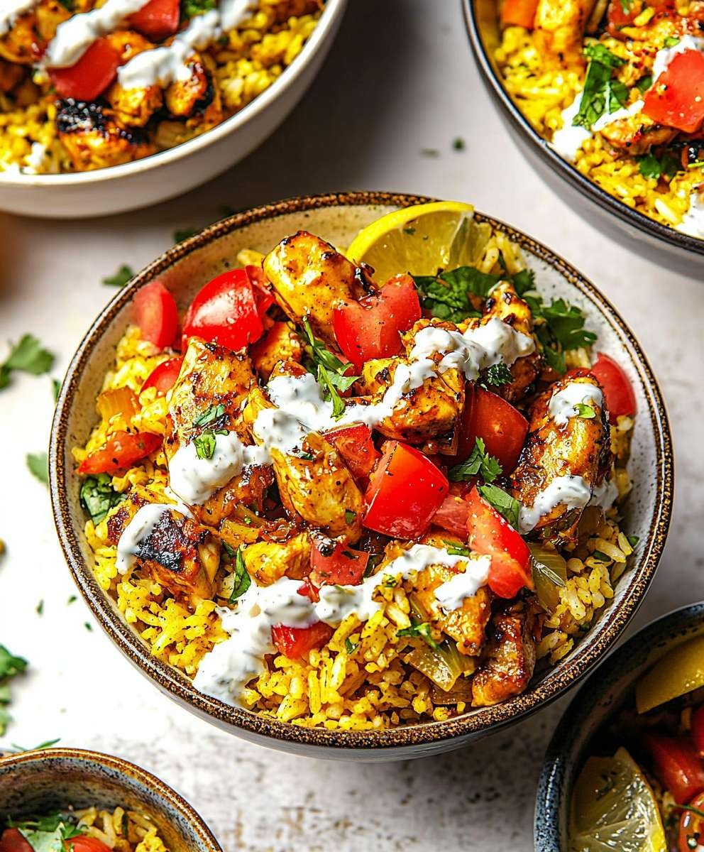 Halal Guys Hühnchen Reis Pfanne