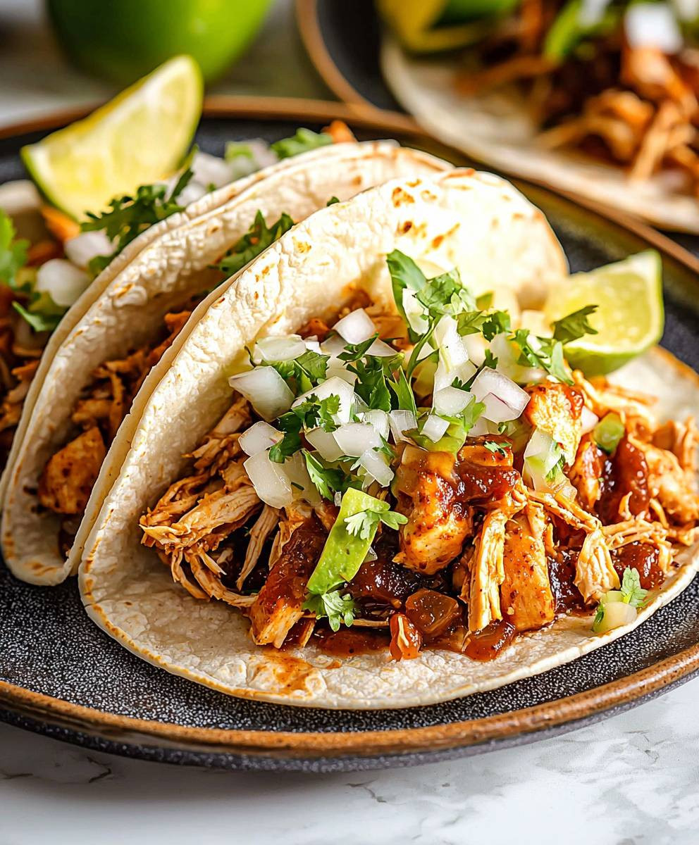 BBQ Hähnchen Tacos