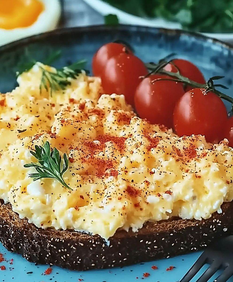 Rührei mit Hüttenkäse