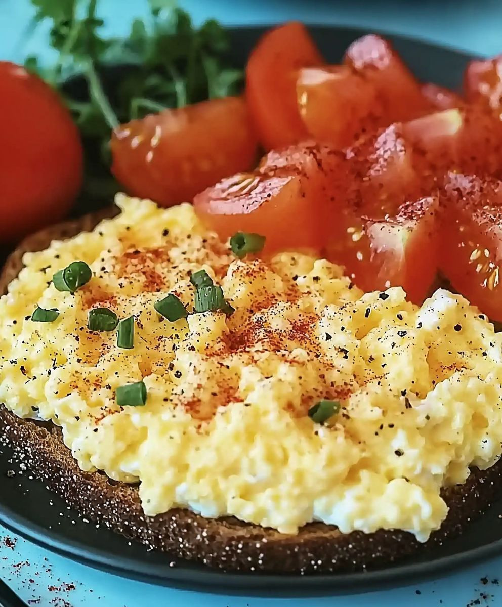 Rührei mit Hüttenkäse