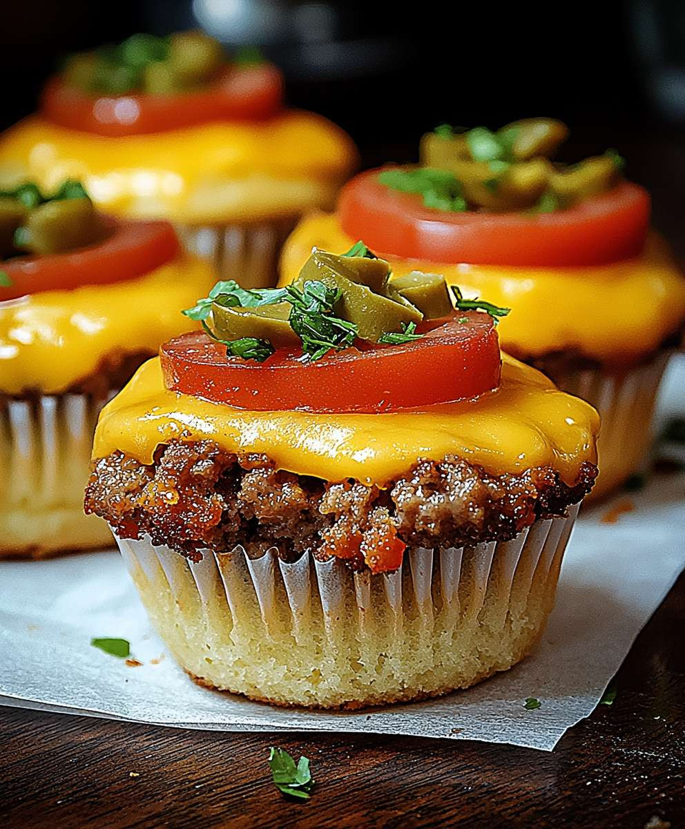 Cheeseburger Muffins backen