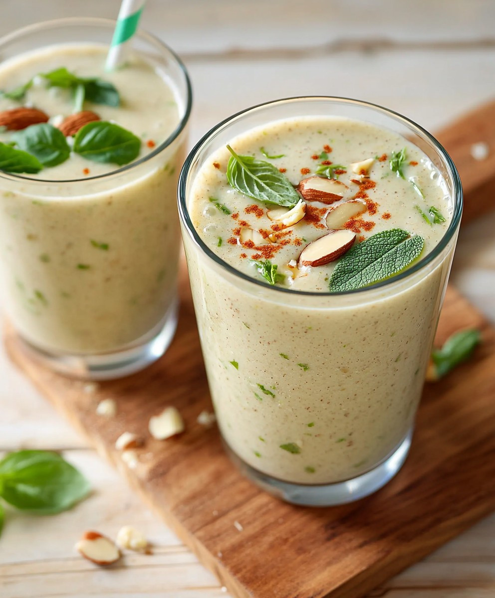 Kräuter Smoothie Mandelmus