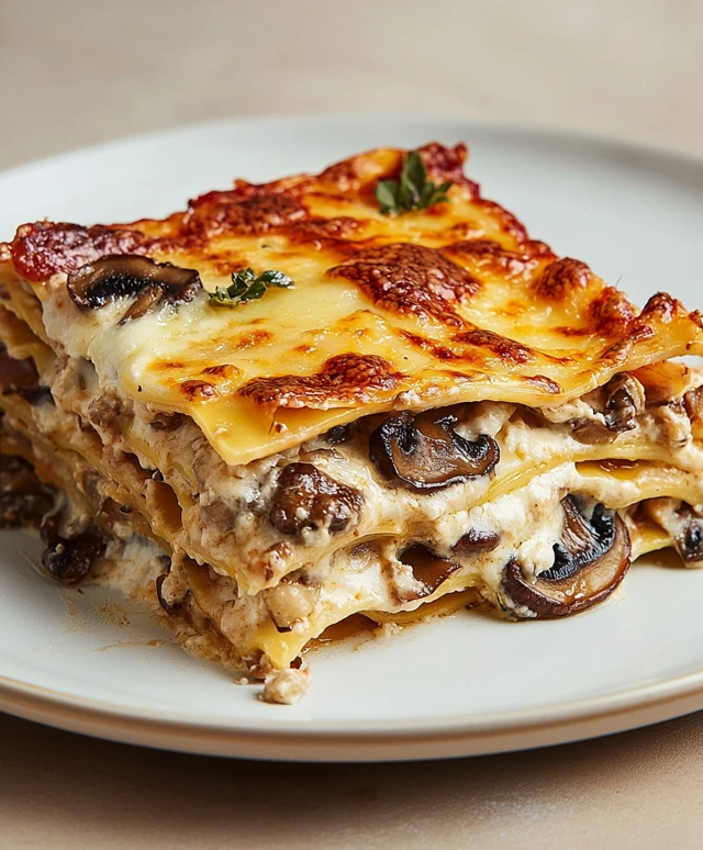 Cremige Pilzlasagne