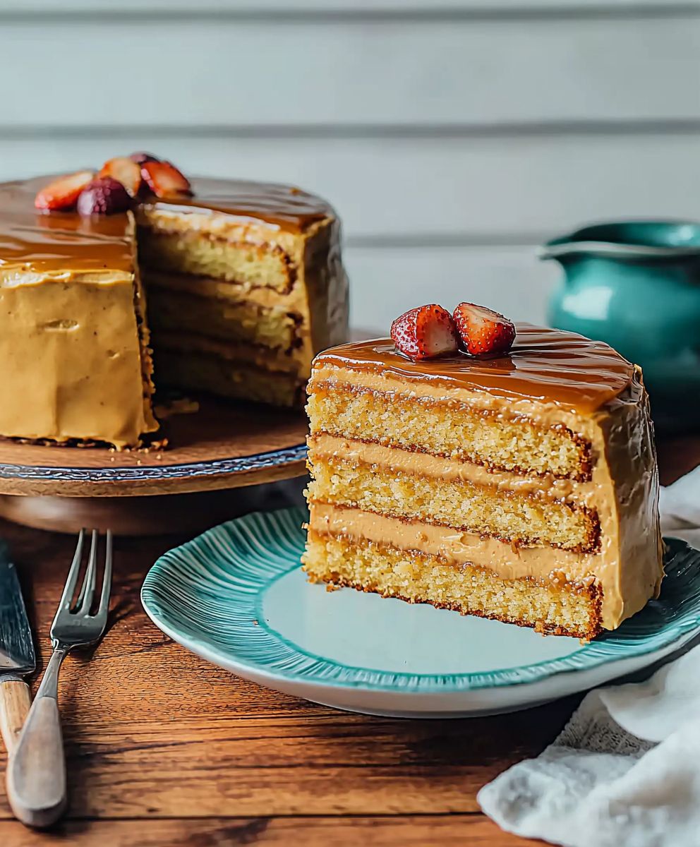 Karamellkuchen backen