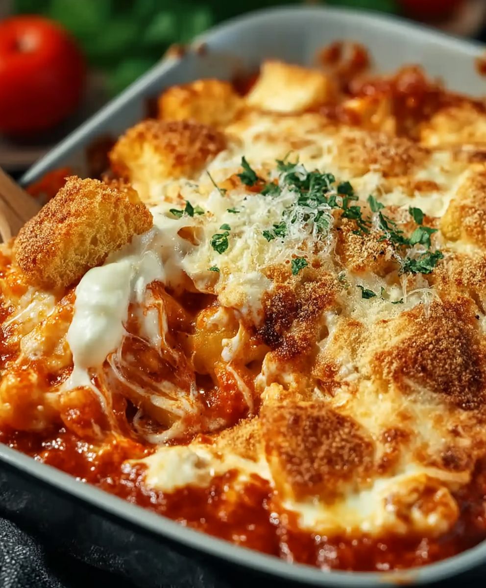 Hähnchen Parmesan Auflauf