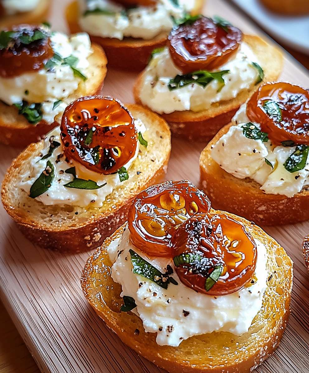 Fetacreme Crostini vegetarisch