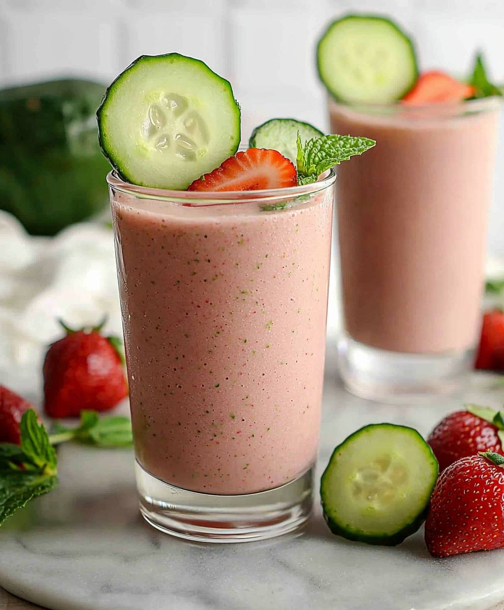 Gurken Erdbeer Smoothie