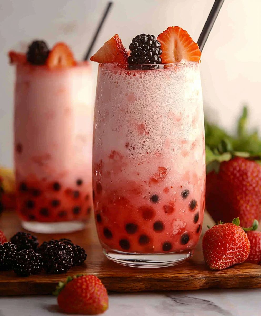 Erdbeer Bubble Tea