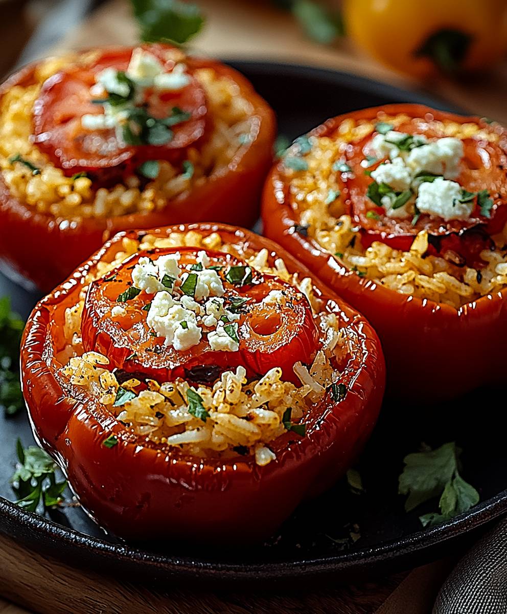 Gefüllte Paprika mit Reis