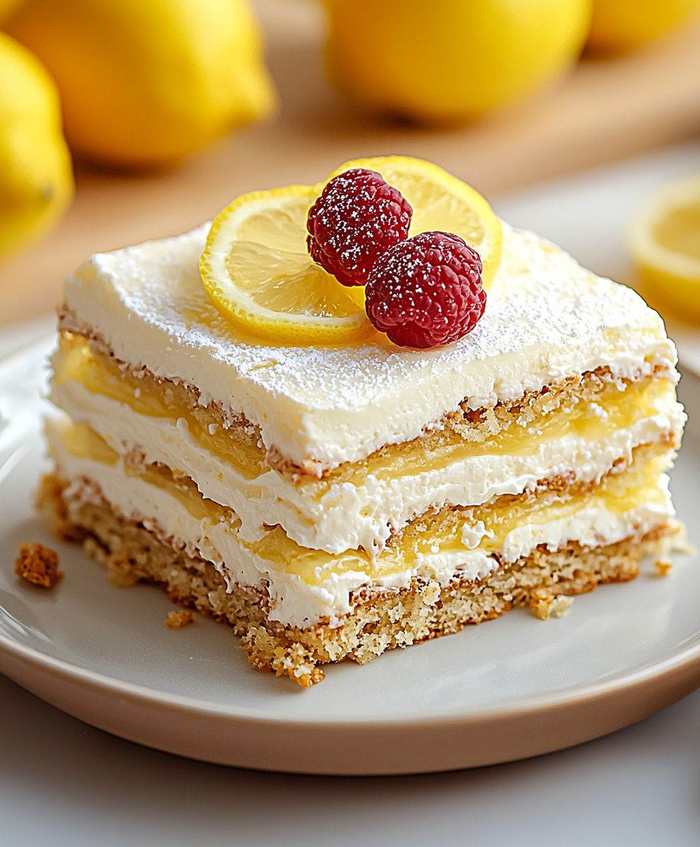 Zitronen Eisbox Kuchen