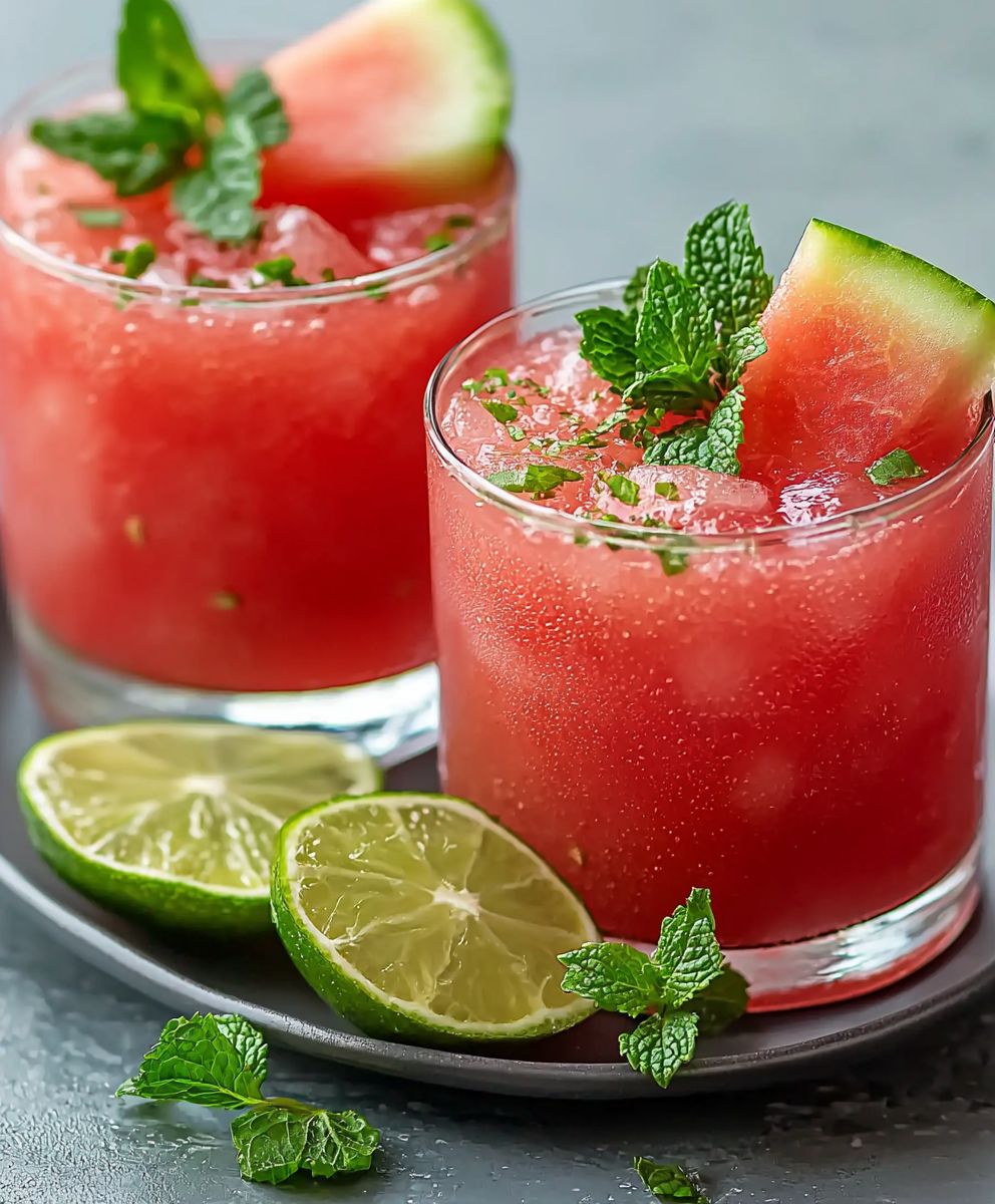 Wassermelone Minze Erfrischung